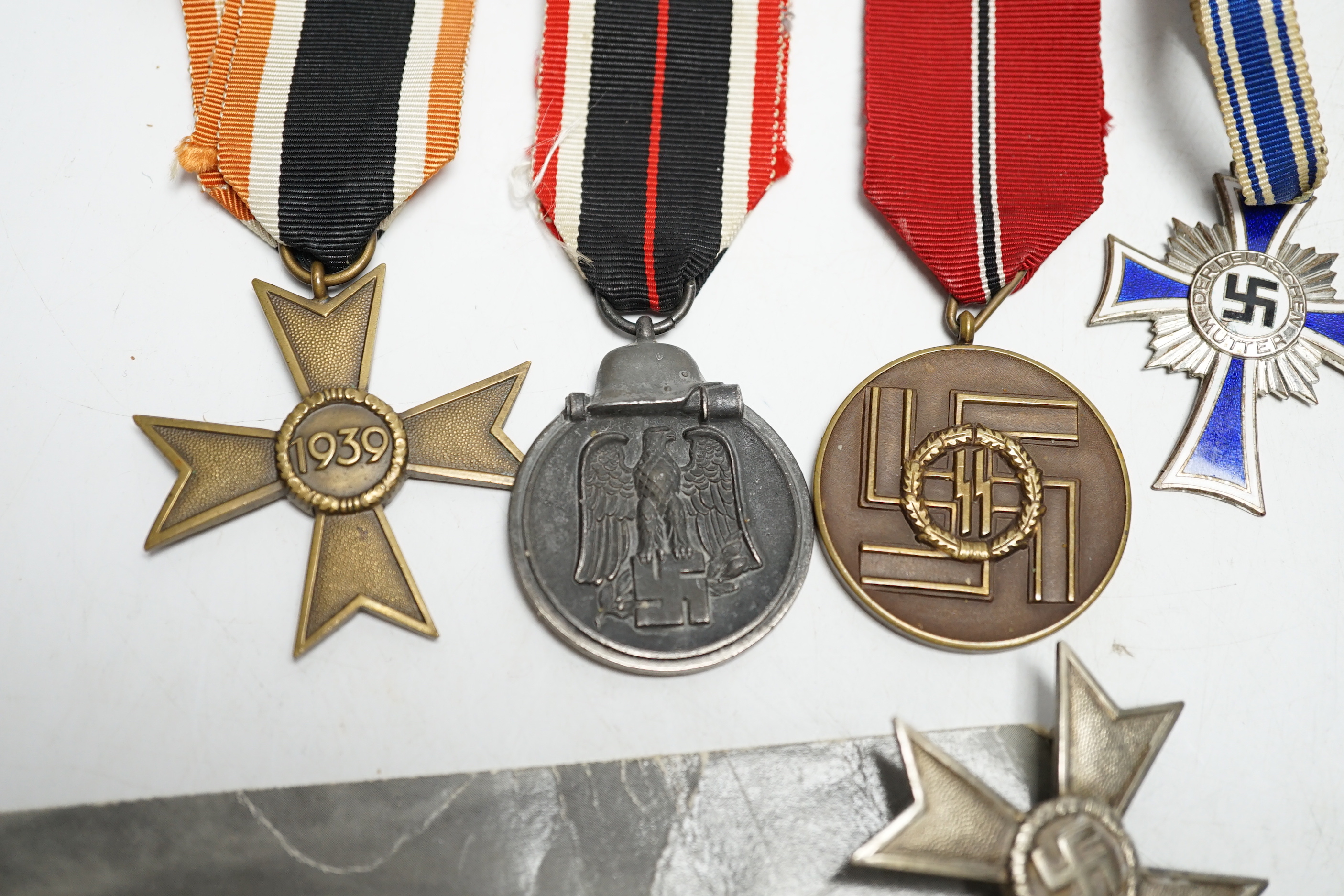 A group of German WWII medals